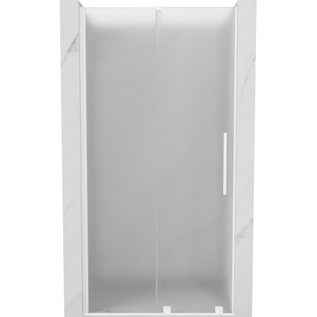 Mexen Velar Sliding Shower Doors 120 cm, Frosted, White - 871-120-000-31-20
