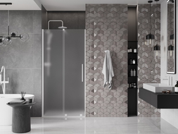 Mexen Velar porte de douche coulissante 120 cm, givre, blanc - 871-120-000-31-20