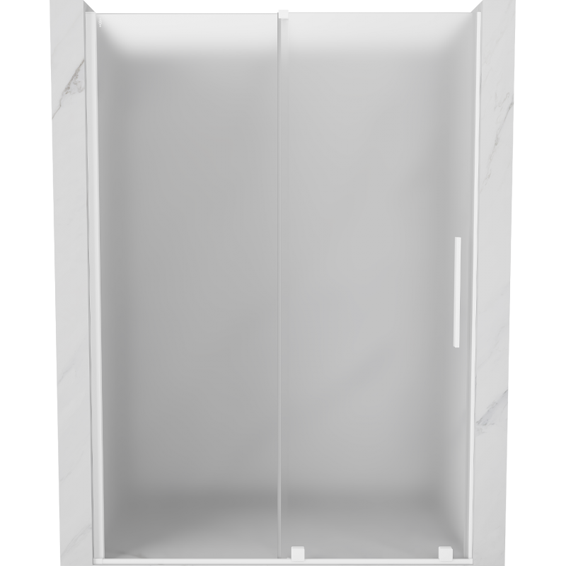 Mexen Velar Schiebetüren, 150 cm, satiniert, weiß - 871-150-000-31-20