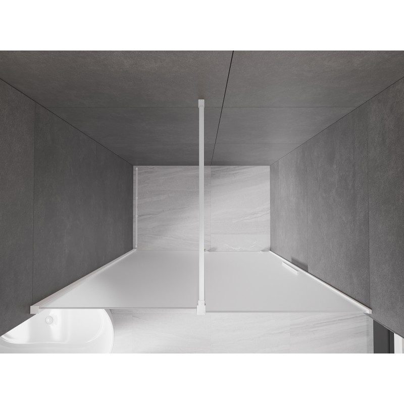 Mexen Velar drzwi prysznicowe rozsuwane 150 cm, szron, białe - 871-150-000-31-20
