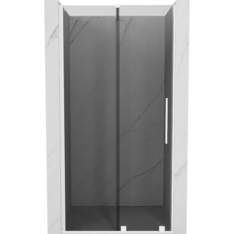 Mexen Velar lükand duššiuksed 110 cm, grafiit, valge - 871-110-000-41-20