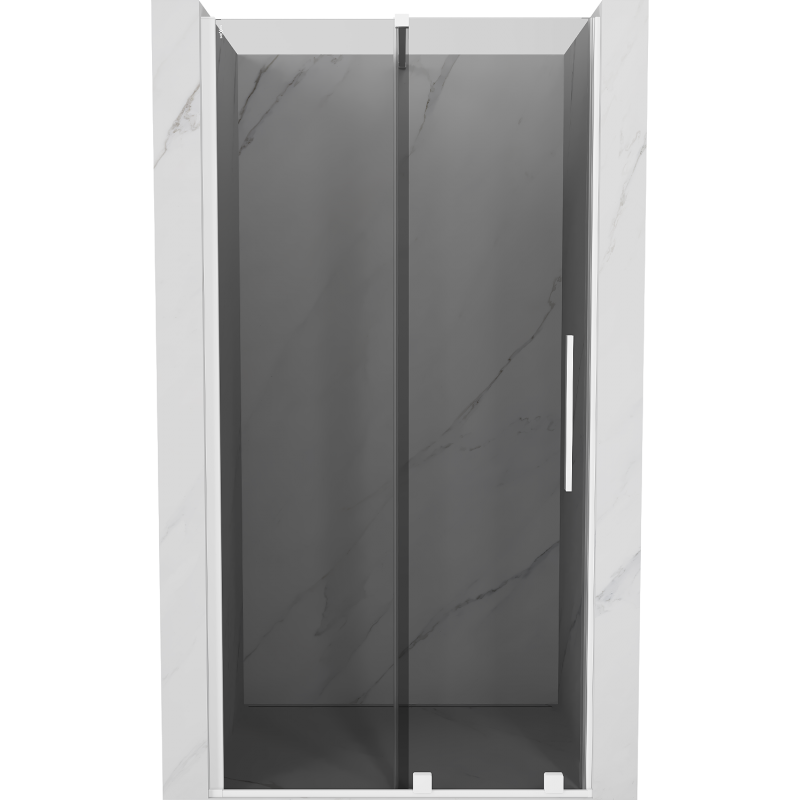 Mexen Velar drzwi prysznicowe rozsuwane 100 cm, grafit, białe - 871-100-000-41-20