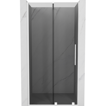 Mexen Velar sliding shower door 100 cm, graphite, white - 871-100-000-41-20