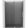 Mexen Velar drzwi prysznicowe rozsuwane 160 cm, grafit, białe - 871-160-000-41-20