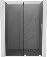 Mexen Velar schuifbare douchedeur 140 cm, grafiet, wit - 871-140-000-41-20