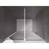 Mexen Velar sliding shower door 100 cm, graphite, white - 871-100-000-41-20