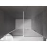 Mexen Velar sliding shower door 140 cm, graphite, white - 871-140-000-41-20