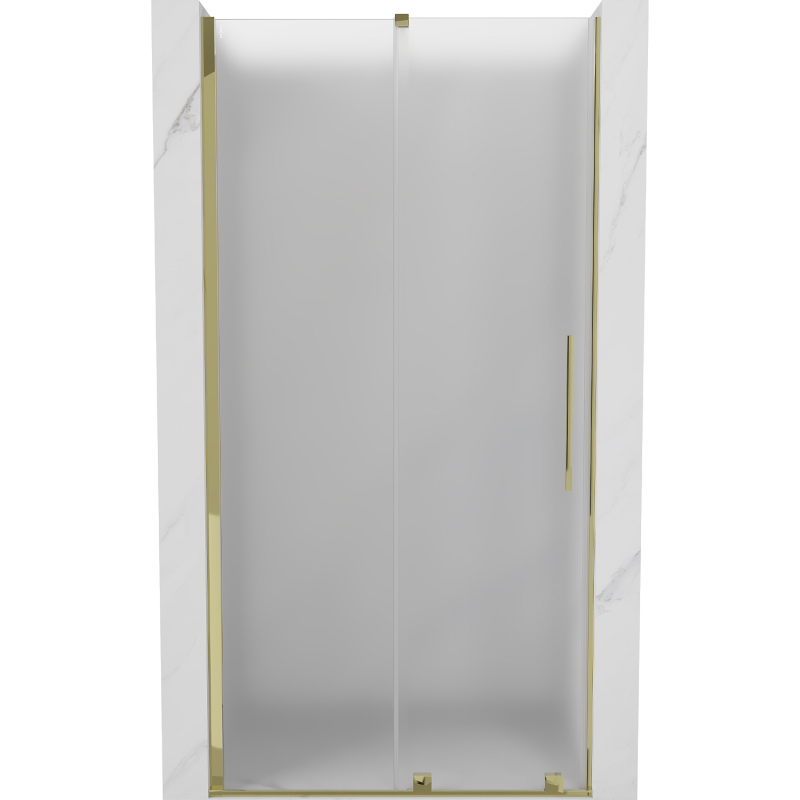 Mexen Velar sliding shower doors 90 cm, frosted, gold - 871-090-000-31-50
