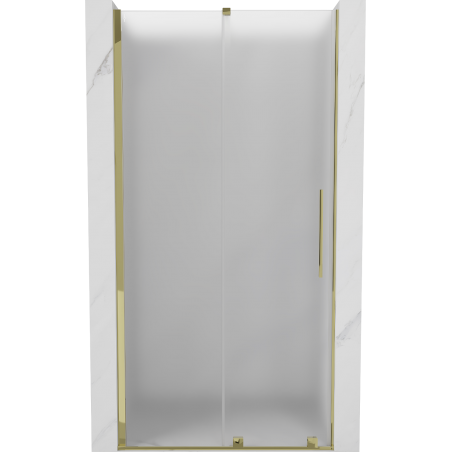 Mexen Velar Schiebetür Dusche 90 cm, Frost, Gold - 871-090-000-31-50