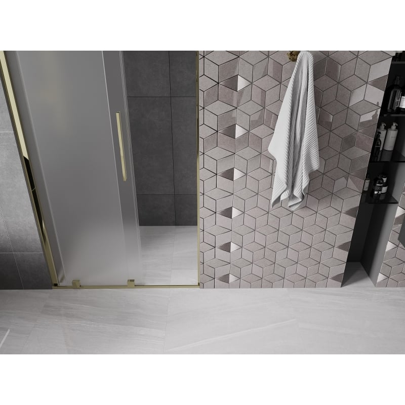 Mexen Velar lükand duššiuks 100 cm, härmatis, kuldne - 871-100-000-31-50