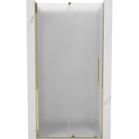 Mexen Velar drzwi prysznicowe rozsuwane 110 cm, szron, złote - 871-110-000-31-50