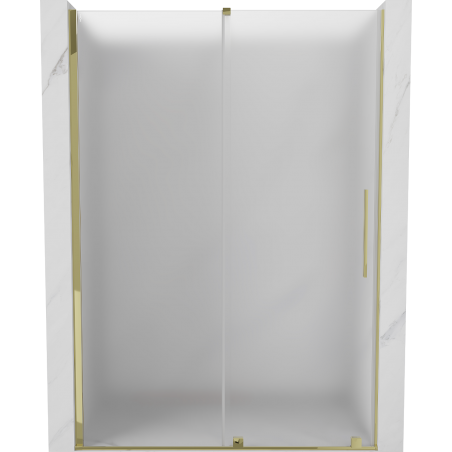 Mexen Velar portes de douche coulissantes 140 cm, givre, doré - 871-140-000-31-50