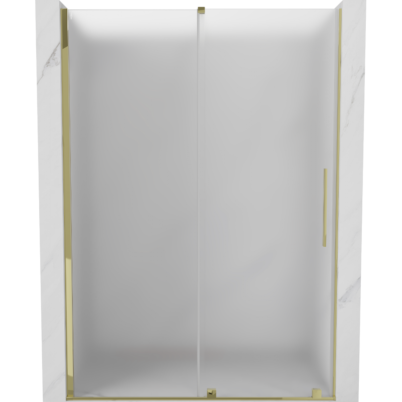 Mexen Velar porte de douche coulissante 160 cm, givrée, dorée - 871-160-000-31-50