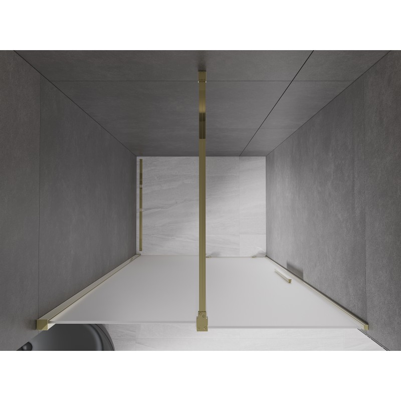 Mexen Velar drzwi prysznicowe rozsuwane 110 cm, szron, złote - 871-110-000-31-50