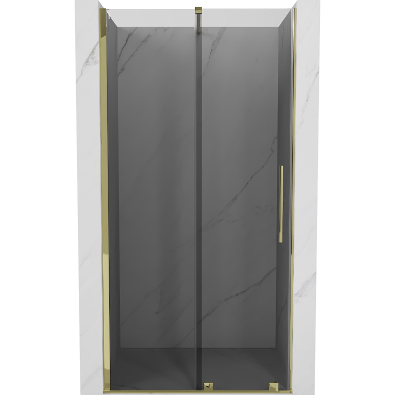 Mexen Velar lükand dušiuksed 90 cm, grafiit, kuldne - 871-090-000-41-50