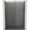 Mexen Velar sliding shower doors 130 cm, graphite, gold - 871-130-000-41-50