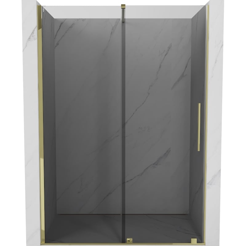 Mexen Velar lükand dušinurga uksed 150 cm, grafiit, kuldne - 871-150-000-41-50