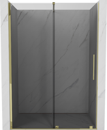 Mexen Velar drzwi prysznicowe rozsuwane 160 cm, grafit, złote - 871-160-000-41-50