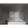 Mexen Velar sliding shower doors 150 cm, graphite, gold - 871-150-000-41-50
