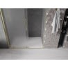 Mexen Velar Duschschiebetür 130 cm, matt, gebürstetes Gold - 871-130-000-31-55
