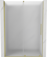 Mexen Velar drzwi prysznicowe rozsuwane 130 cm, szron, złote szczotkowane - 871-130-000-31-55