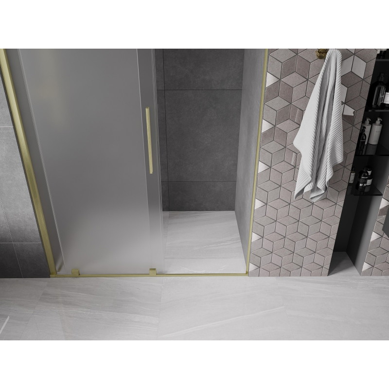 Mexen Velar lükandustega dušiuks 160 cm, härmatis, harjatud kuldne - 871-160-000-31-55