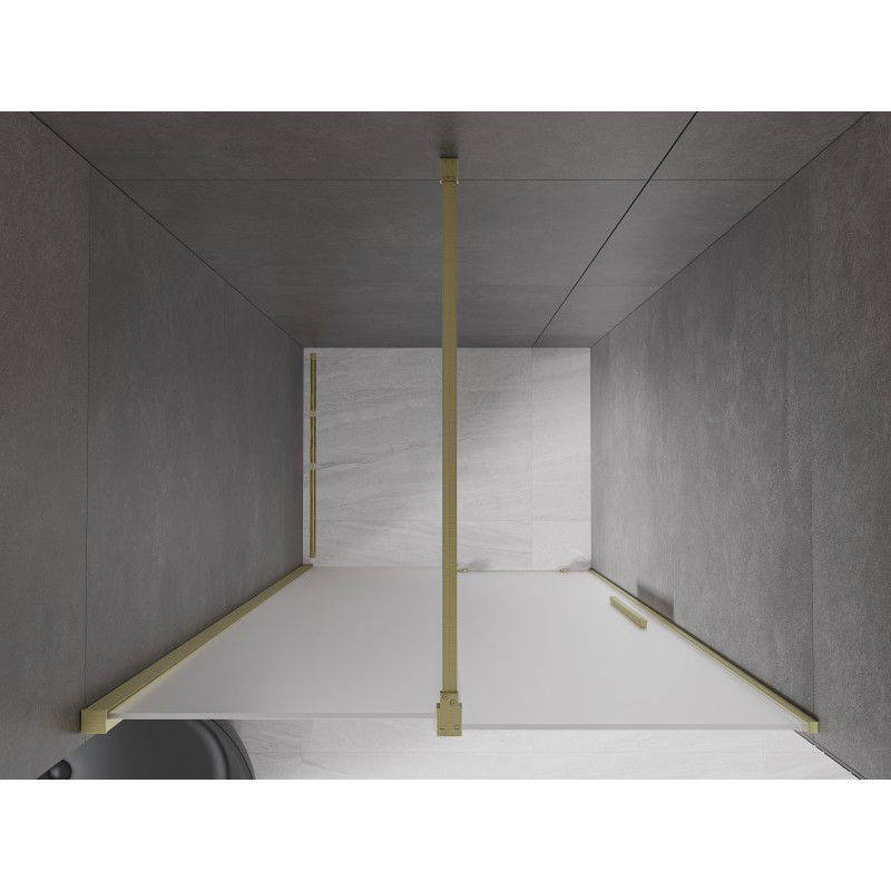 Mexen Velar porta doccia scorrevole 120 cm, ghiaccio, oro spazzolato - 871-120-000-31-55