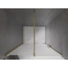 Mexen Velar Schiebetür Dusche 120 cm, Frost, Gold Gebürstet - 871-120-000-31-55
