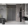 Mexen Velar sliding shower door 140 cm, frosted, brushed gold - 871-140-000-31-55