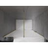 Mexen Velar sliding shower door 140 cm, frosted, brushed gold - 871-140-000-31-55