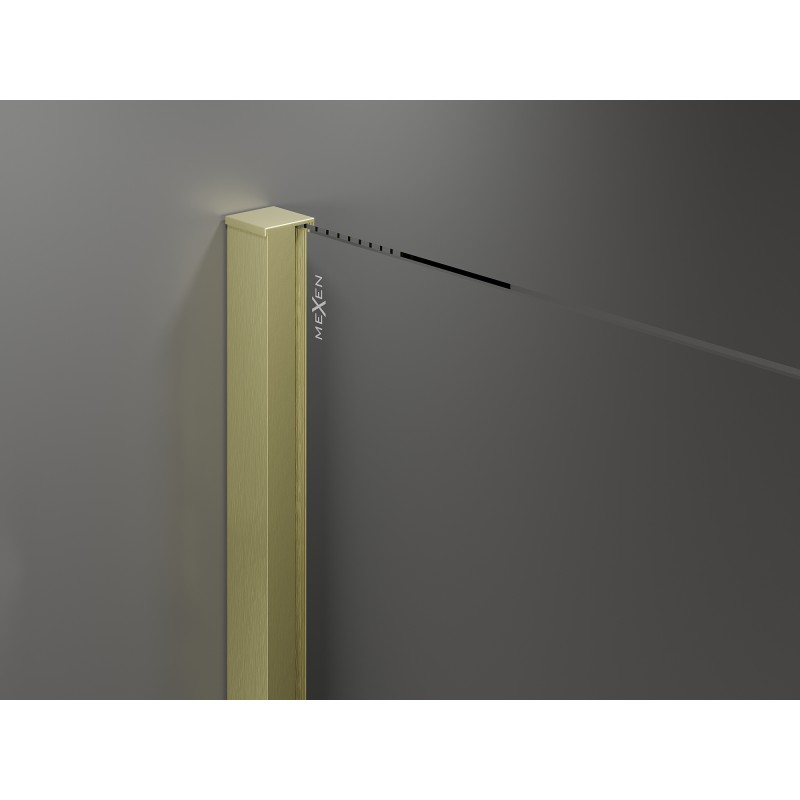 Mexen Velar portas de chuveiro deslizantes 160 cm, fosco, dourado escovado - 871-160-000-31-55