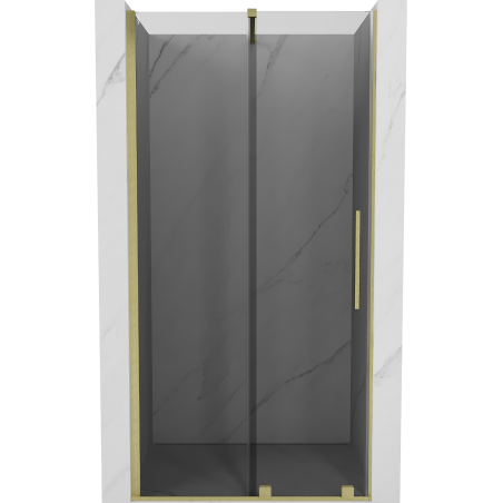 Mexen Velar puertas de ducha correderas 110 cm, grafito, dorado cepillado - 871-110-000-41-55