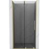 Mexen Velar Schiebetür Duschkabine 120 cm, Graphit, gebürstetes Gold - 871-120-000-41-55