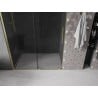 Mexen Velar sliding shower door 160 cm, graphite, brushed gold - 871-160-000-41-55