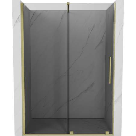 Mexen Velar sliding shower doors 150 cm, graphite, brushed gold - 871-150-000-41-55