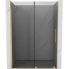Mexen Velar sliding shower door 140 cm, graphite, brushed gold - 871-140-000-41-55