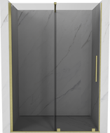 Mexen Velar schiebbar Duschdier 140 cm, Grafit, gebierste Goud - 871-140-000-41-55