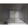 Mexen Velar sliding shower door 120 cm, graphite, brushed gold - 871-120-000-41-55