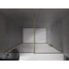 Mexen Velar sliding shower door 140 cm, graphite, brushed gold - 871-140-000-41-55
