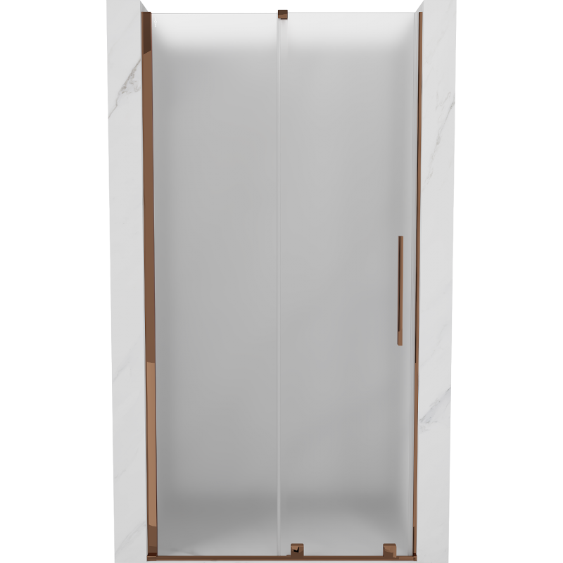 Mexen Velar puertas de ducha correderas 120 cm, escarcha, oro rosa - 871-120-000-31-60