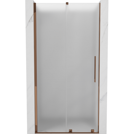 Mexen Velar puertas de ducha correderas 120 cm, escarcha, oro rosa - 871-120-000-31-60