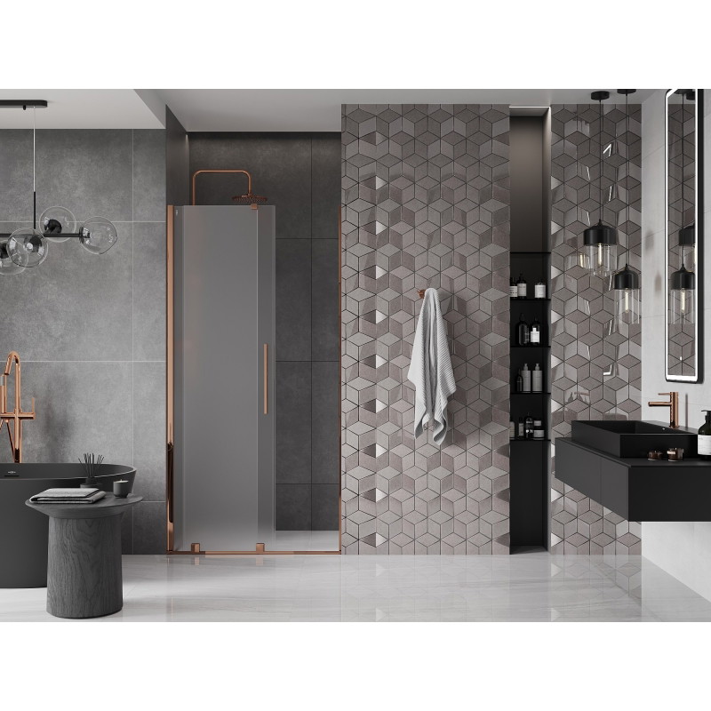 Mexen Velar lükand dušiuks 110 cm, härm, roosa kuld - 871-110-000-31-60