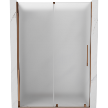 Mexen Velar porte de douche coulissante 130 cm, dépoli, or rose - 871-130-000-31-60