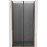 Mexen Velar sliding shower door 90 cm, graphite, rose gold - 871-090-000-41-60
