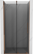 Mexen Velar drzwi prysznicowe rozsuwane 100 cm, grafit, różowe złoto - 871-100-000-41-60