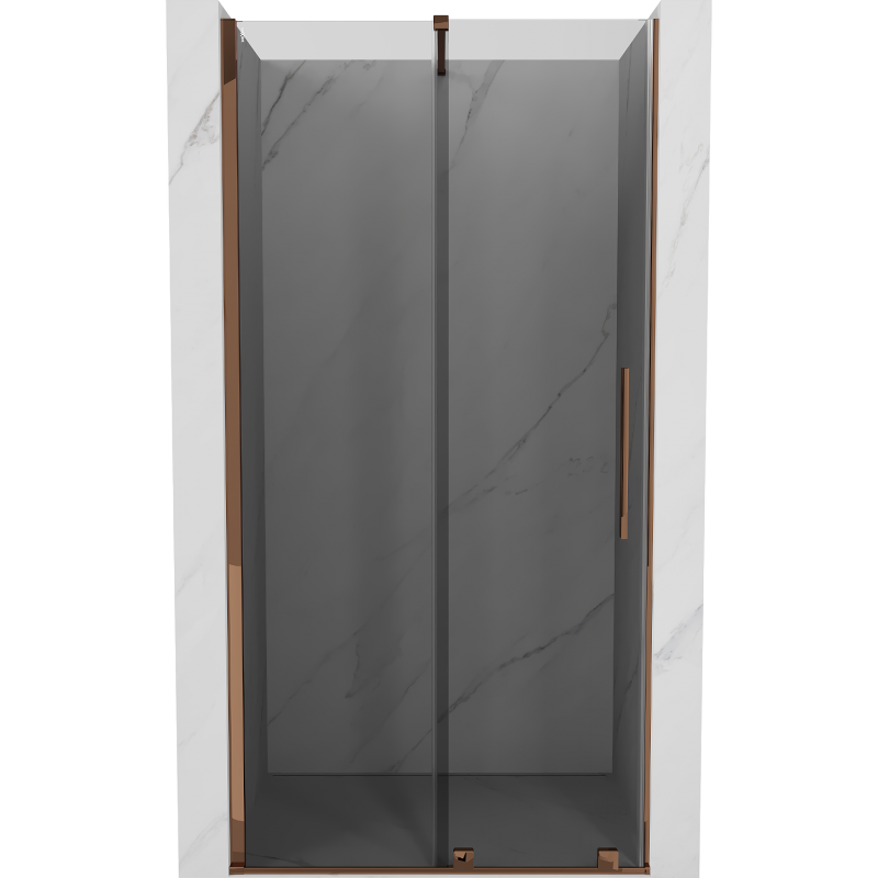 Mexen Velar Schiebetür 110 cm, Graphit, Roségold - 871-110-000-41-60