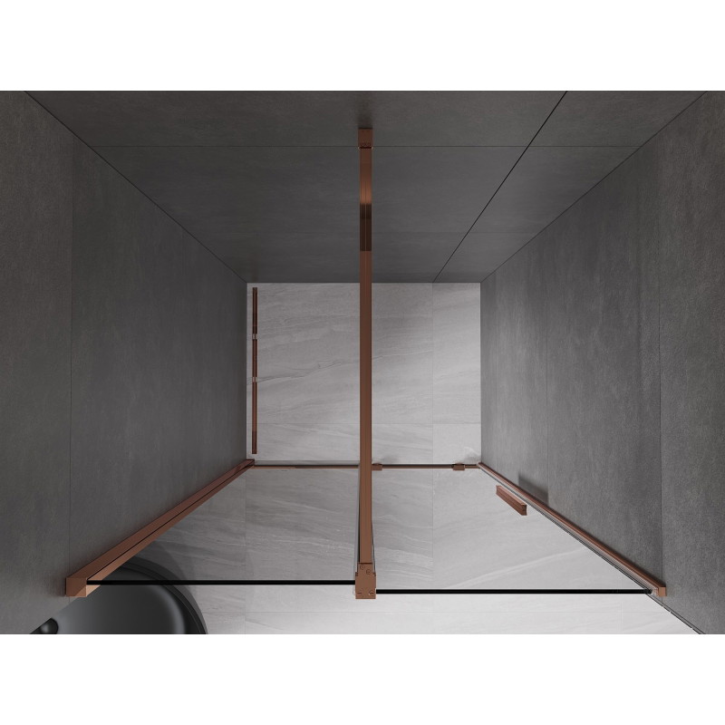 Mexen Velar lükand dušiuks 90 cm, grafiit, roosa kuld - 871-090-000-41-60