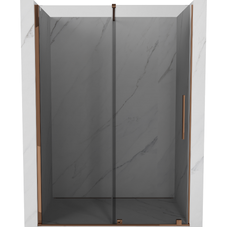 Mexen Velar Sliding Shower Door 140 cm, Graphite, Rose Gold - 871-140-000-41-60