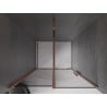 Mexen Velar sliding shower door 100 cm, graphite, rose gold - 871-100-000-41-60