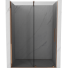 Mexen Velar porte de douche coulissante 130 cm, graphite, or rose - 871-130-000-41-60